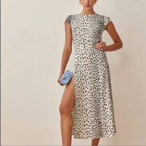 NWOT Reformation Gavin Dress - Cheetah Size 2